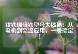 釹鐵硼磁鐵型號(hào)大揭秘：從電機(jī)到高溫應(yīng)用，一表搞定！