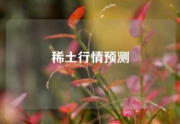 稀土行情預(yù)測(cè)