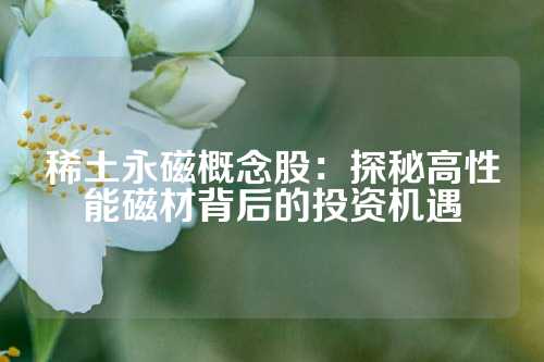 稀土永磁概念股:探秘高性能磁材背后的投資機遇