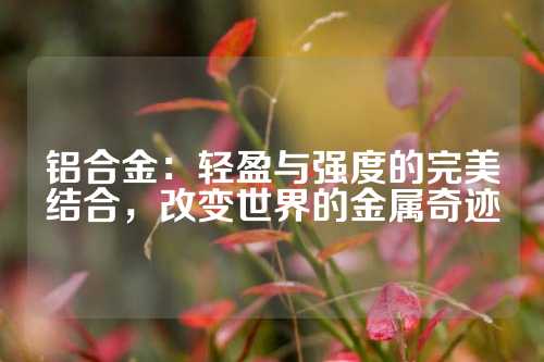 鋁合金:輕盈與強度的完美結(jié)合,改變世界的金屬奇跡